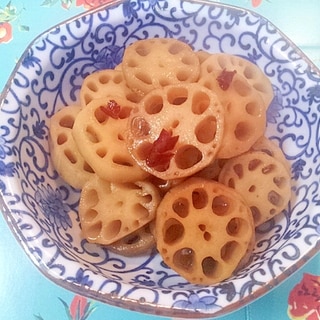 イカがないのに イカ風味の蓮根の煮物！